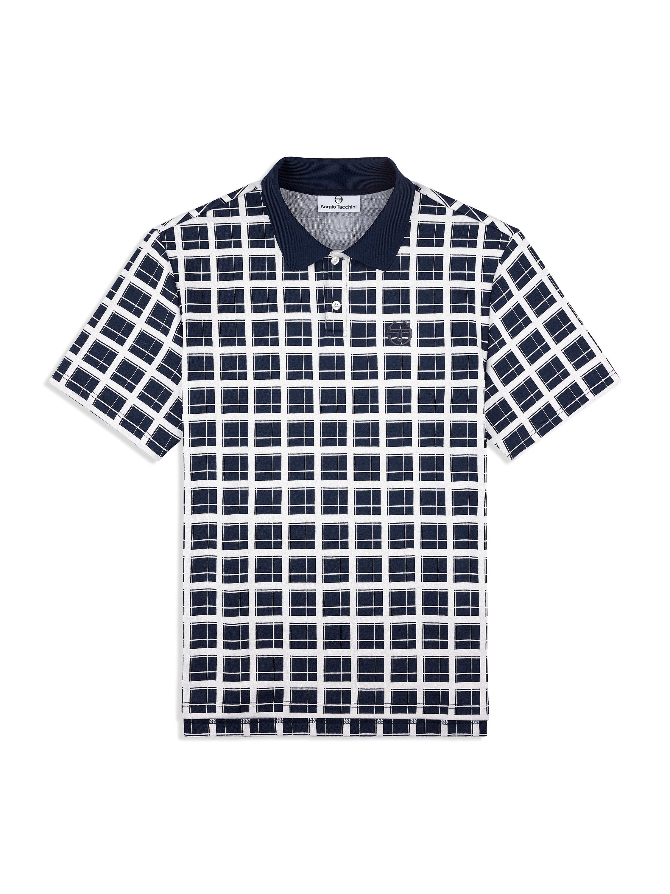 Damarindo Check Polo- Maritime Blue