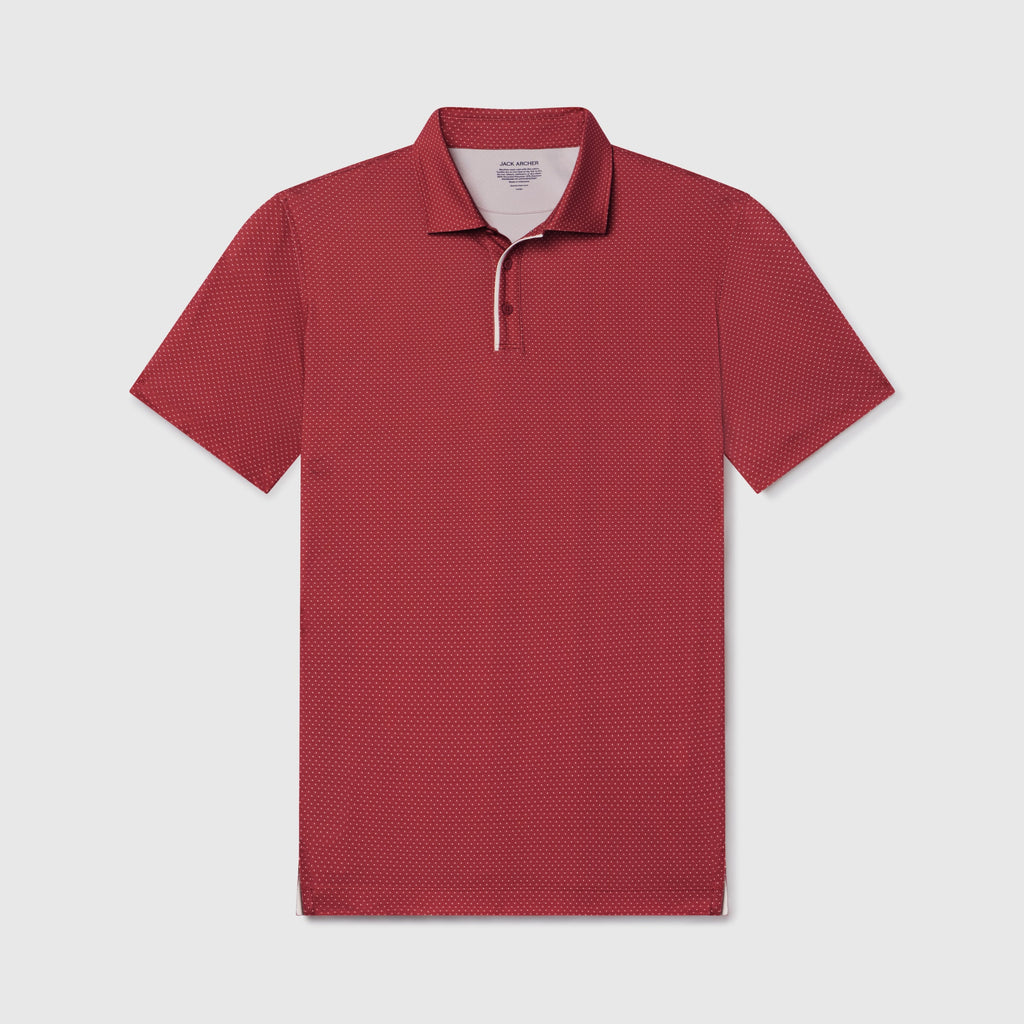 Clubhouse Performance Polo -- Red Brickline