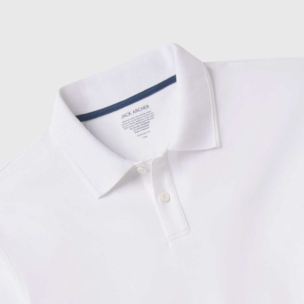 Clubhouse Pique Polo -- True White
