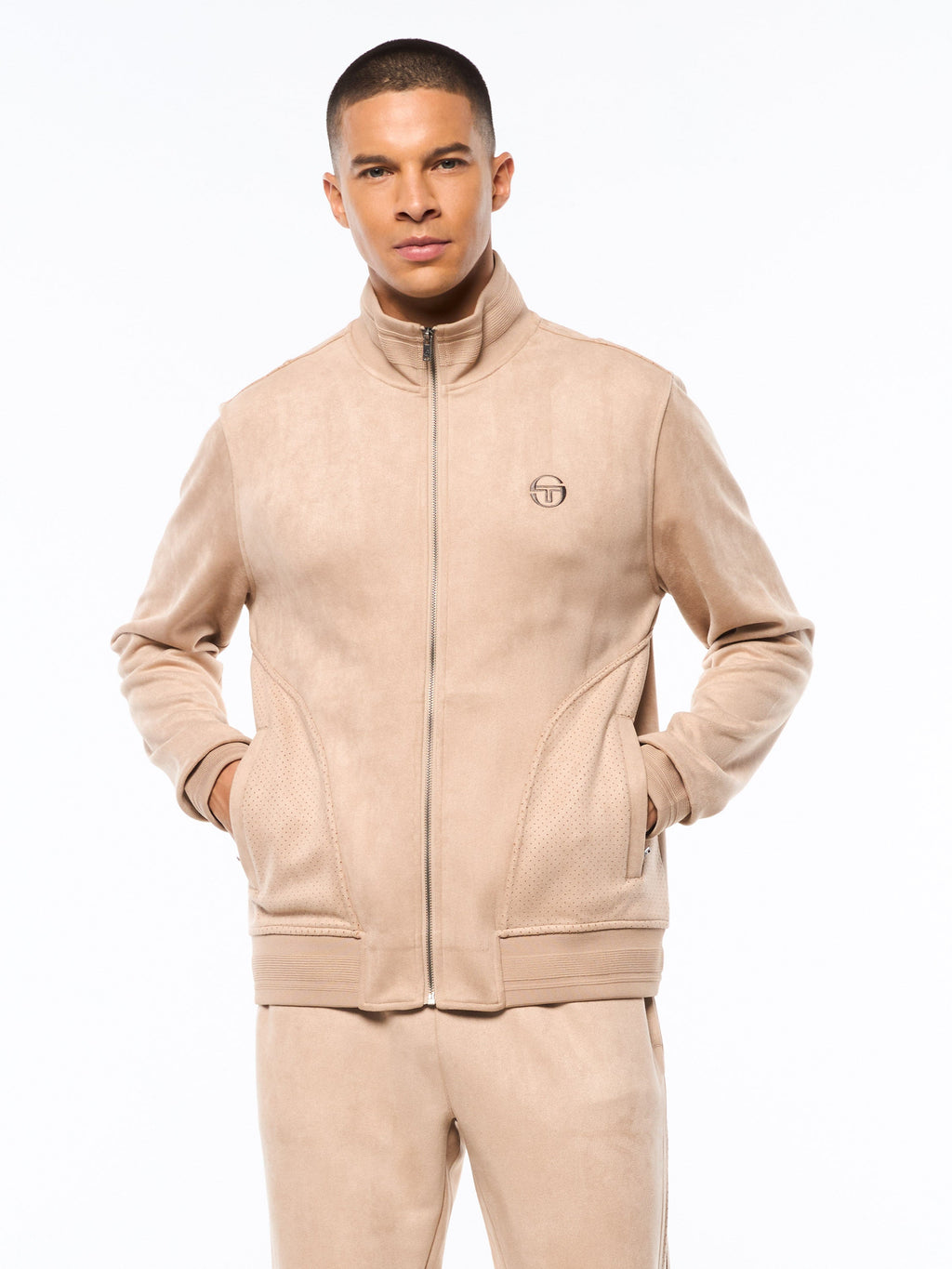 Camoscio Track Jacket- Humus