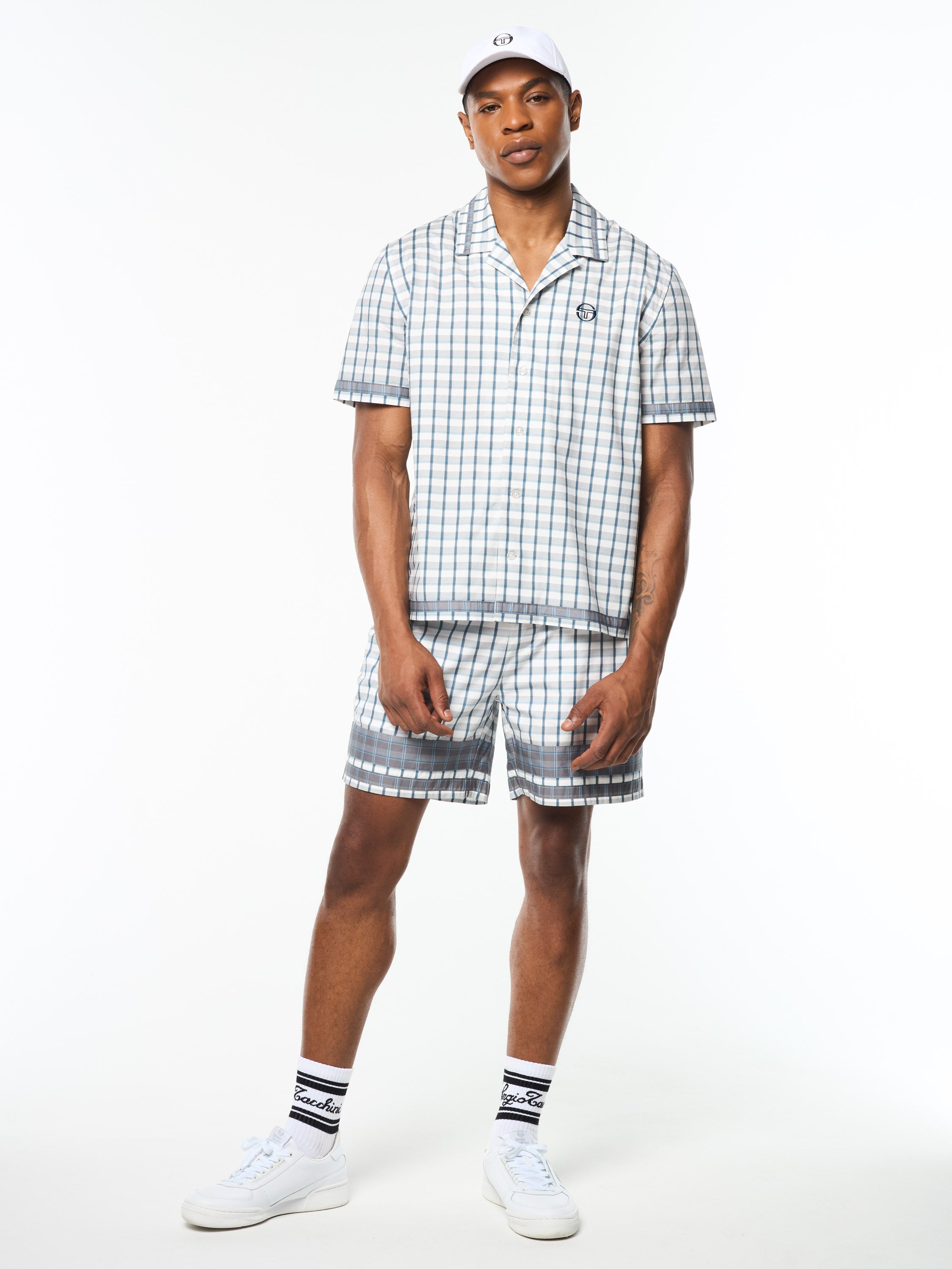 Quadretto Cabana Shirt- Brilliant White
