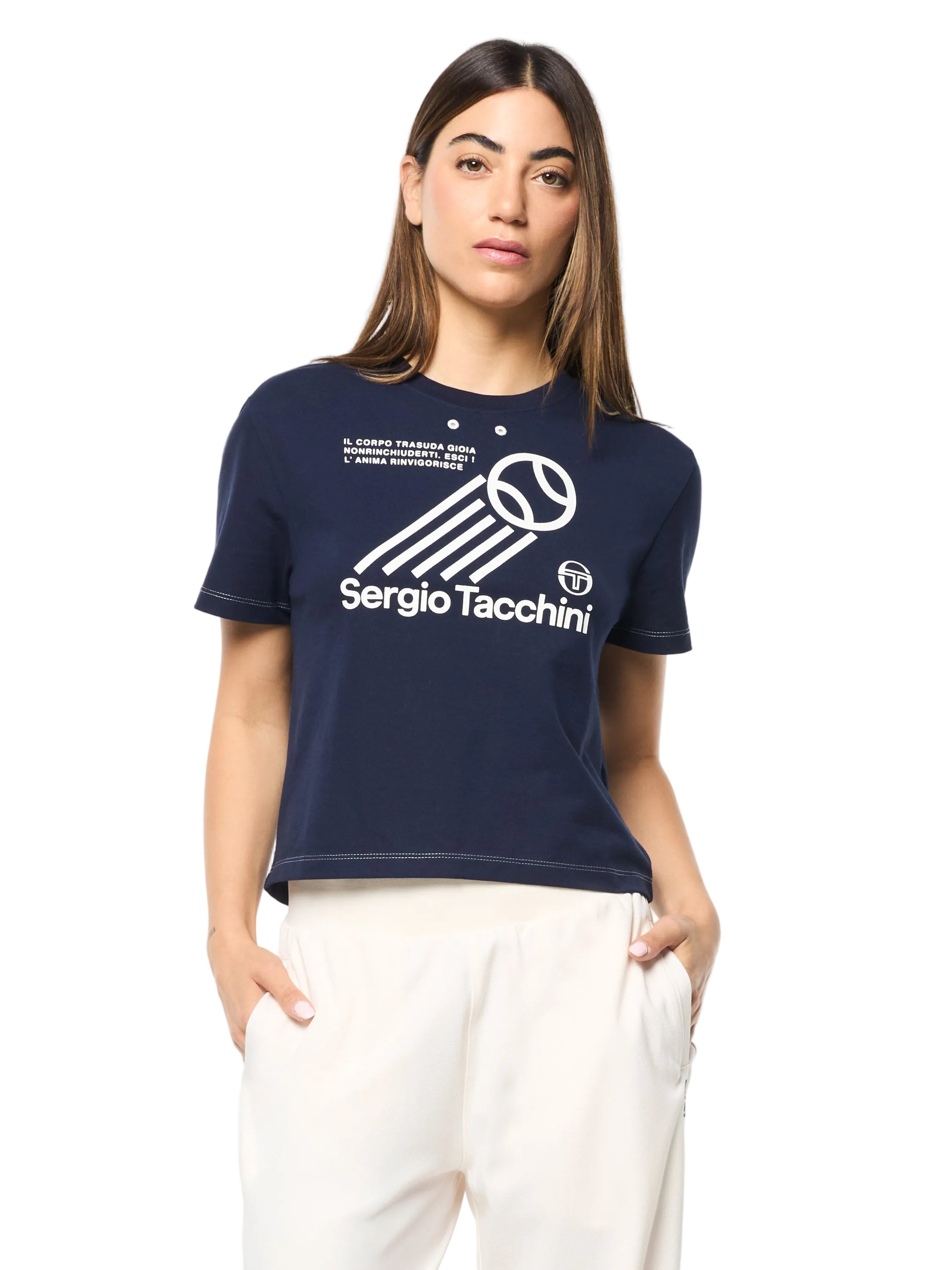 Nera Boxy Tee- Maritime Blue