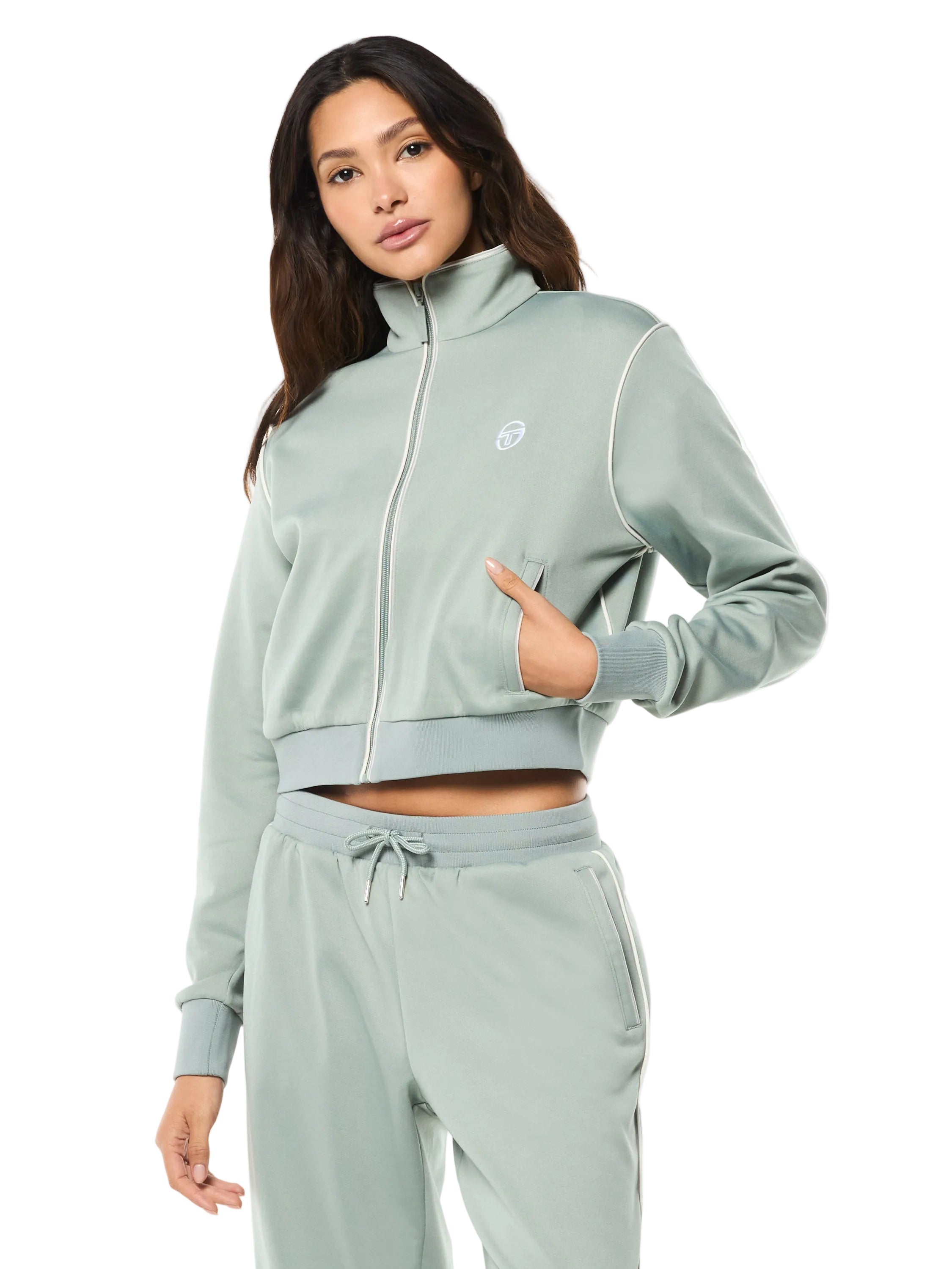 Terina Track Jacket- Slate Gray