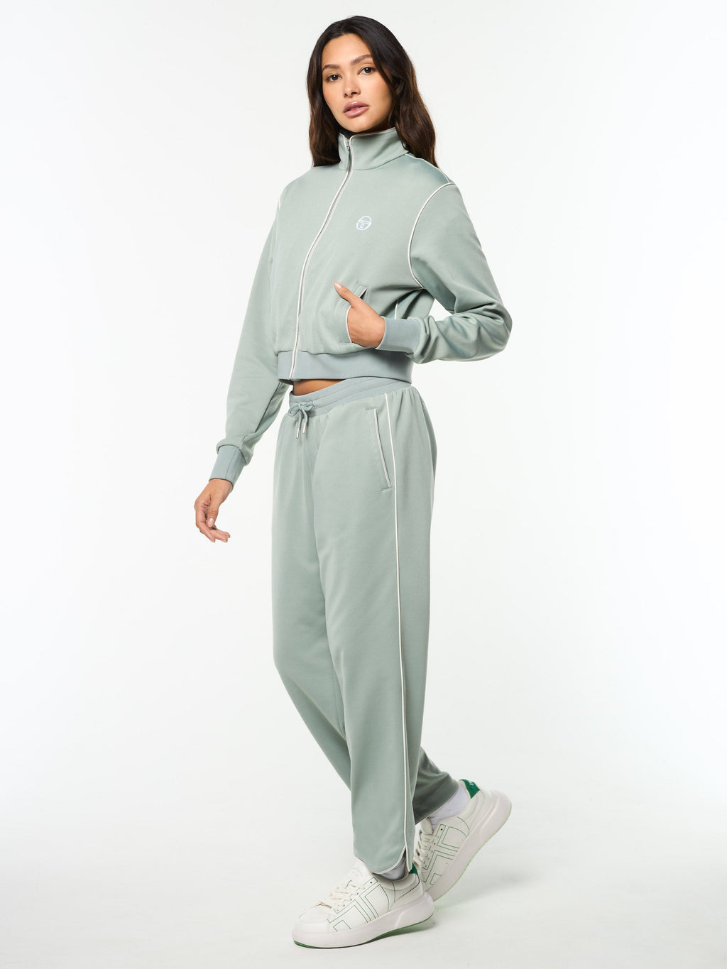 Terina Track Jacket- Slate Gray